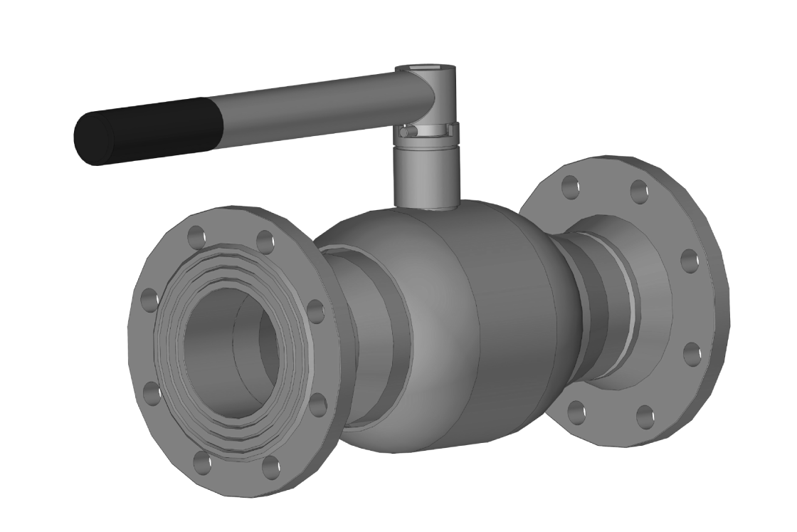 Ридан 065N1845R — RJIP Premium Кран шаровой FB FF DN125, PN16, H (фланцевый, с рукояткой, полнопроходной)