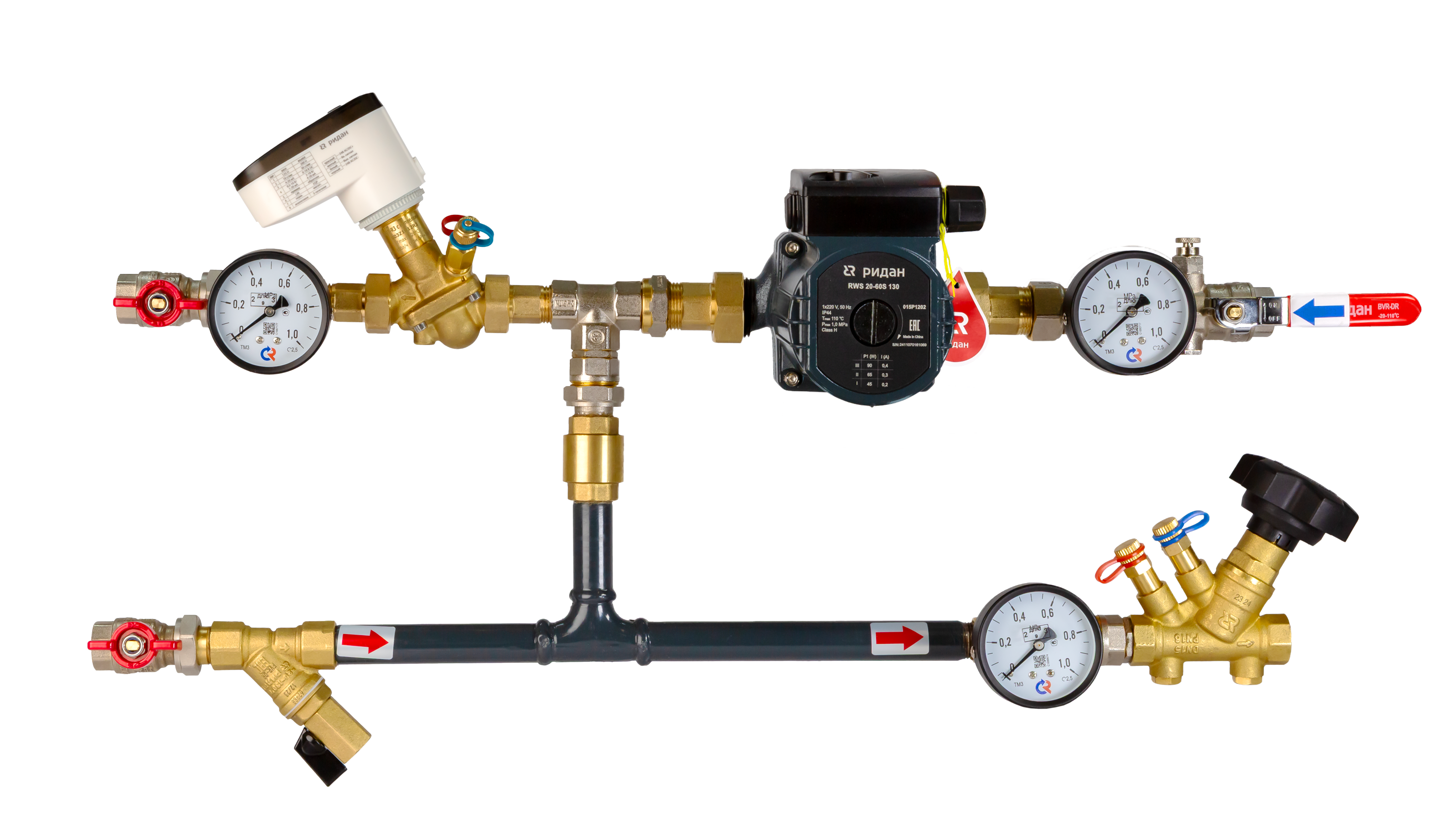 Ридан 122W0102LR — Узел теплоснабжения АУУ-AQT-291-50-50-C-S левый, 0-10В L