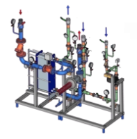 Ридан БТП-DS-ХХХ-YYY-P-S V2 - Стандартный узел с водоподогревателем для системы ГВС
